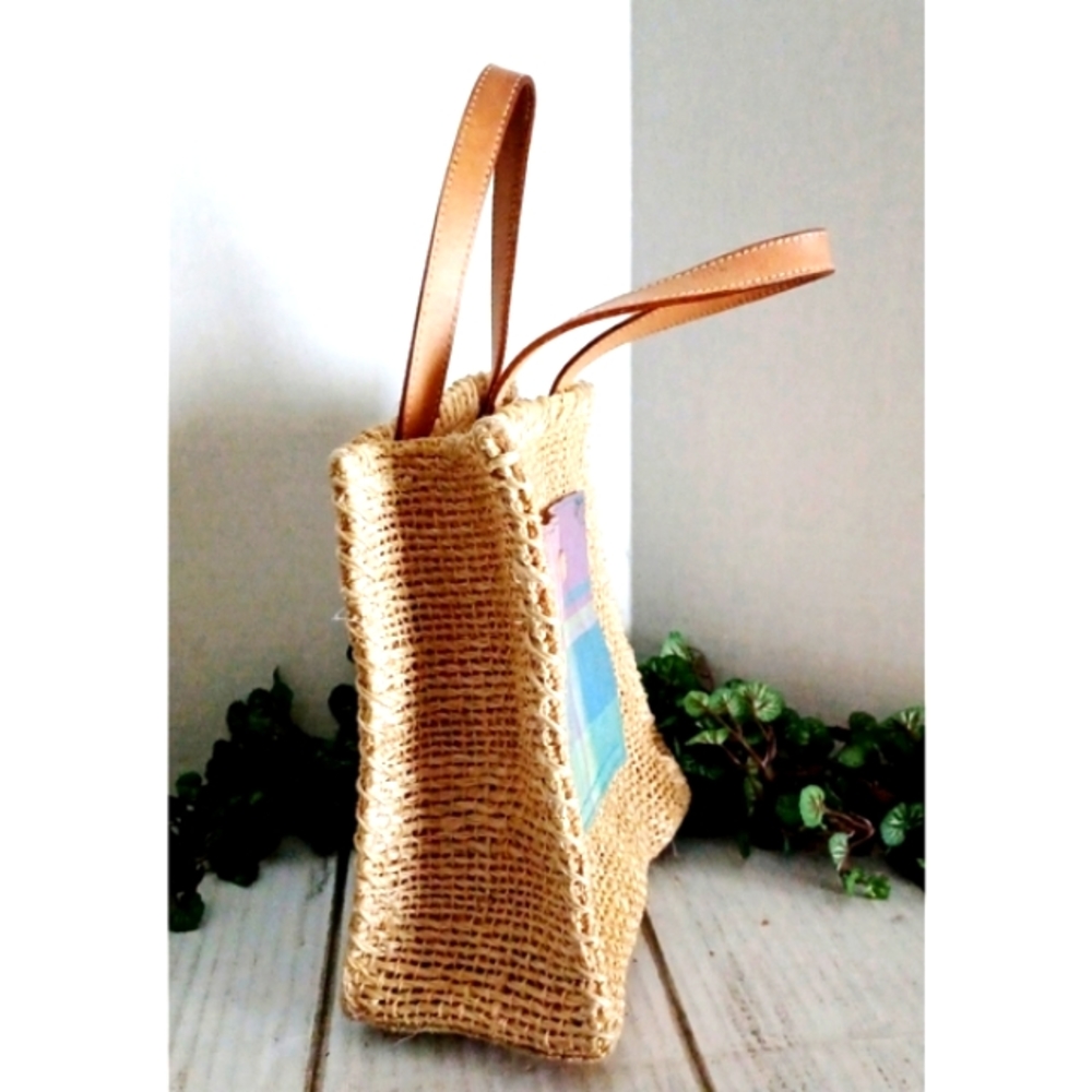 Ralph Lauren Tan Mini Bag with Multicolor Patch - Picture 3 of 15